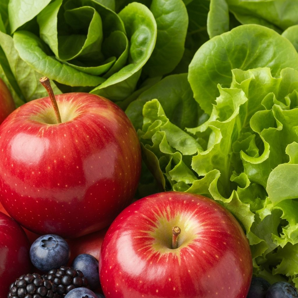 Variedad de alimentos saludables